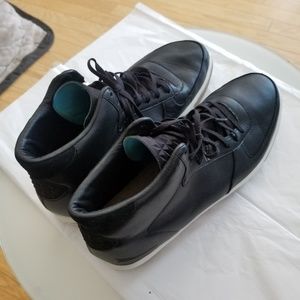 Brandblack Black Leather Seude High-Top Size 12